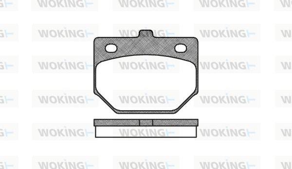 Woking P0123.00 - Тормозные колодки, дисковые, комплект avtokuzovplus.com.ua