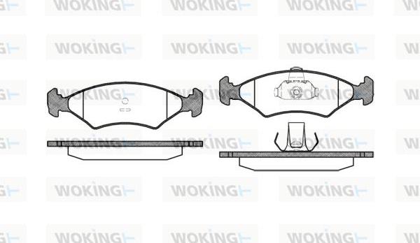 Woking P0193.10 - Гальмівні колодки, дискові гальма autocars.com.ua