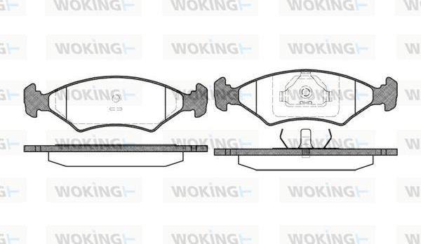 Woking P0193.15 - Тормозные колодки, дисковые, комплект avtokuzovplus.com.ua