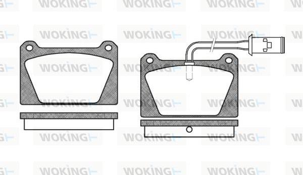 Woking P0223.02 - Гальмівні колодки, дискові гальма autocars.com.ua