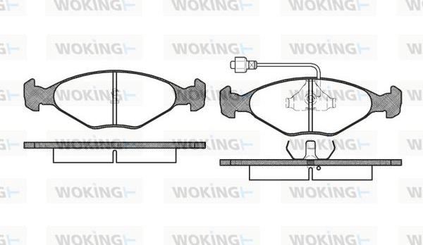 Woking P0243.02 - Тормозные колодки, дисковые, комплект autodnr.net