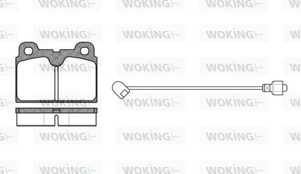 Woking P0273.02 - Тормозные колодки, дисковые, комплект avtokuzovplus.com.ua