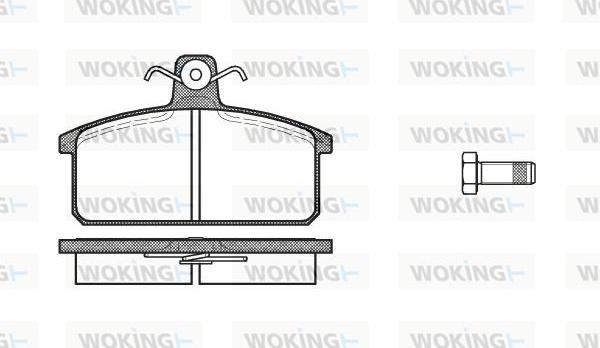 Woking P0283.00 - Тормозные колодки, дисковые, комплект avtokuzovplus.com.ua