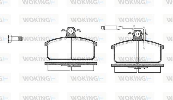 Woking P0283.02 - Гальмівні колодки, дискові гальма autocars.com.ua