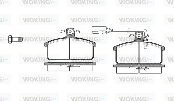 Woking P0283.12 - Тормозные колодки, дисковые, комплект avtokuzovplus.com.ua