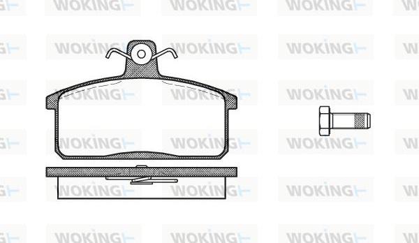 Woking P0283.40 - Тормозные колодки, дисковые, комплект avtokuzovplus.com.ua