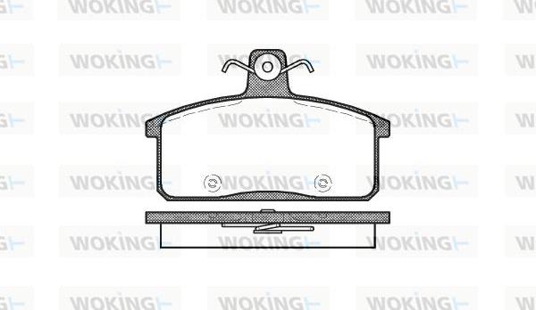 Woking P0283.50 - Тормозные колодки, дисковые, комплект avtokuzovplus.com.ua