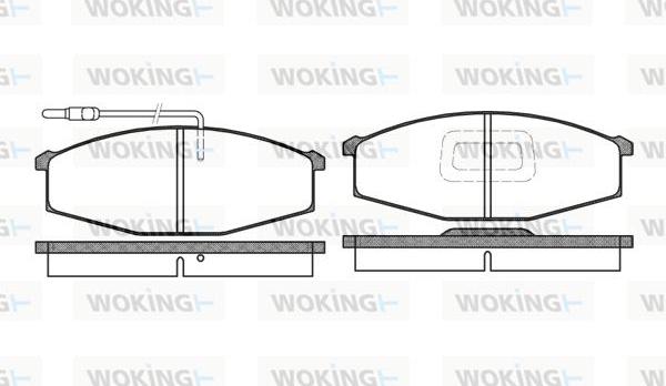 Woking P0293.02 - Гальмівні колодки, дискові гальма autocars.com.ua