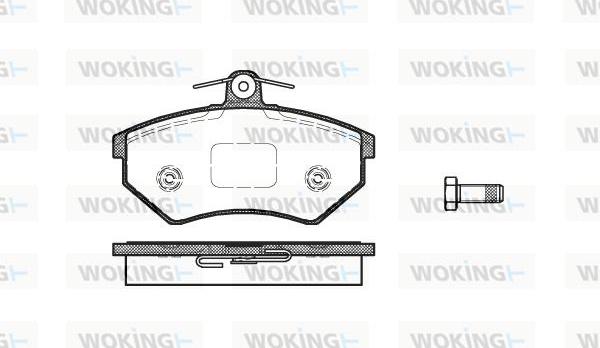 Woking P0343.40 - Гальмівні колодки, дискові гальма autocars.com.ua