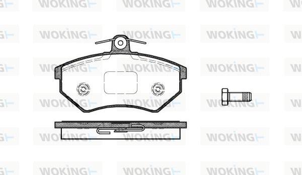 Woking P0343.50 - Гальмівні колодки, дискові гальма autocars.com.ua
