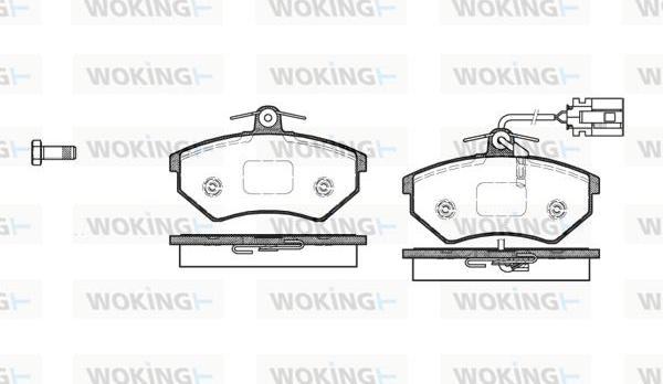 Woking P0343.62 - Тормозные колодки, дисковые, комплект avtokuzovplus.com.ua