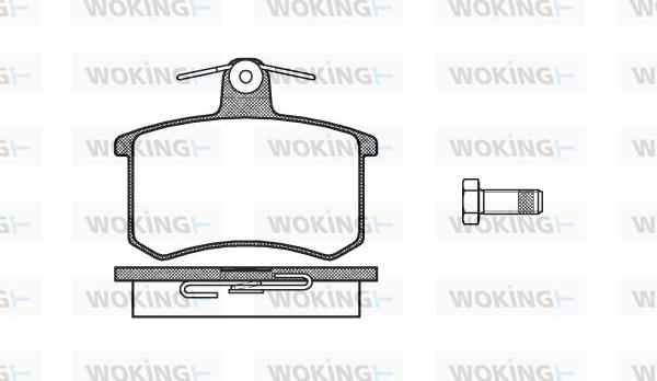 Woking P0353.00 - Тормозные колодки, дисковые, комплект avtokuzovplus.com.ua
