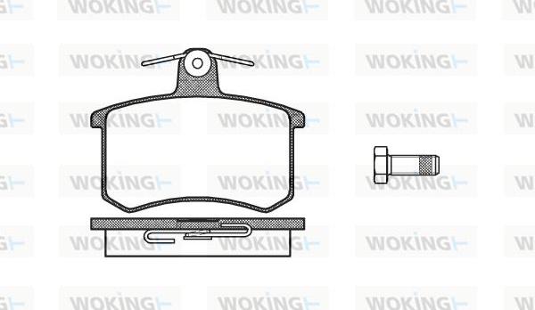 Woking P0353.10 - Тормозные колодки, дисковые, комплект autodnr.net