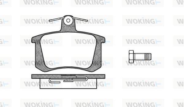 Woking P0353.20 - Тормозные колодки, дисковые, комплект avtokuzovplus.com.ua