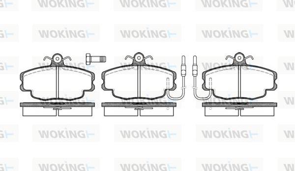 Woking P0413.02 - Тормозные колодки, дисковые, комплект avtokuzovplus.com.ua