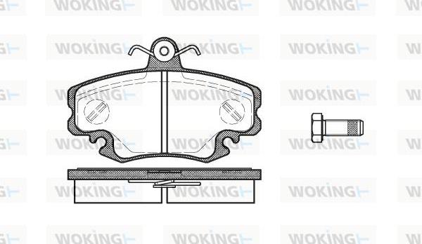 Woking P0413.10 - Тормозные колодки, дисковые, комплект autodnr.net