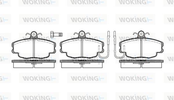 Woking P0413.12 - Тормозные колодки, дисковые, комплект avtokuzovplus.com.ua