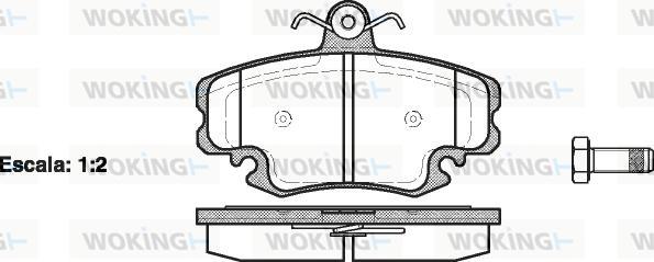 Woking P0413.20 - Гальмівні колодки, дискові гальма autocars.com.ua