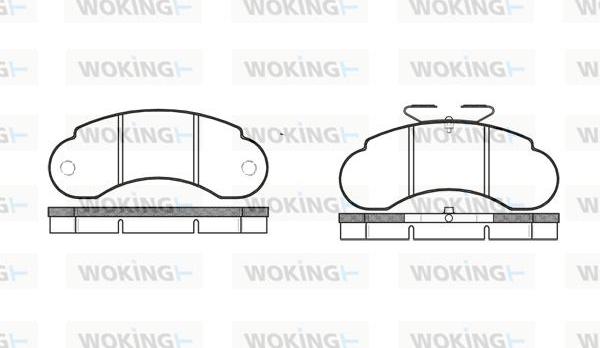 Woking P0423.00 - Тормозные колодки, дисковые, комплект autodnr.net