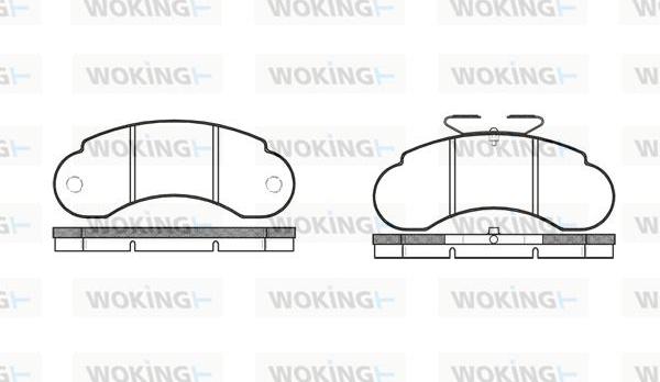 Woking P0423.10 - Тормозные колодки, дисковые, комплект avtokuzovplus.com.ua