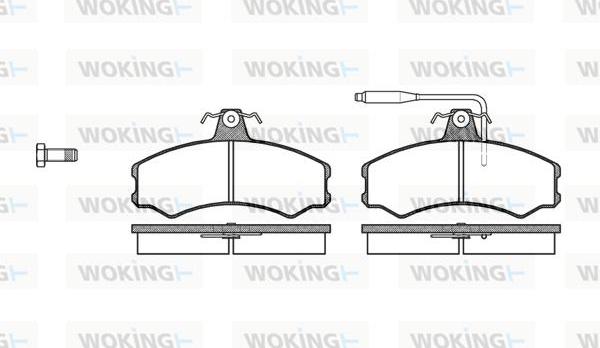 Woking P0433.02 - Гальмівні колодки, дискові гальма autocars.com.ua