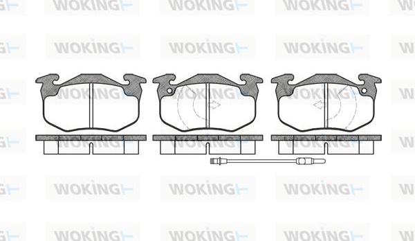 Woking P0443.02 - Гальмівні колодки, дискові гальма autocars.com.ua