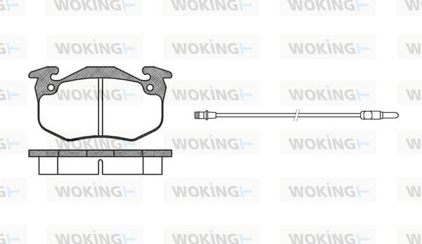 Woking P0443.12 - Тормозные колодки, дисковые, комплект autodnr.net