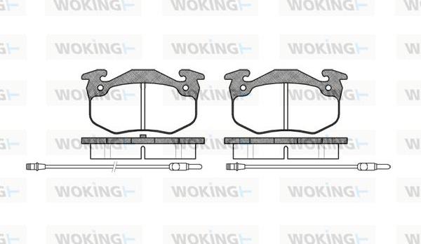 Woking P0443.24 - Тормозные колодки, дисковые, комплект avtokuzovplus.com.ua