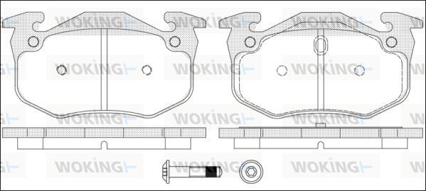 Woking P0443.70 - Гальмівні колодки, дискові гальма autocars.com.ua