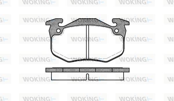 Woking P0443.80 - Гальмівні колодки, дискові гальма autocars.com.ua