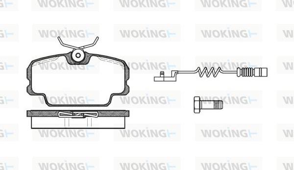 Woking P0453.02 - Гальмівні колодки, дискові гальма autocars.com.ua