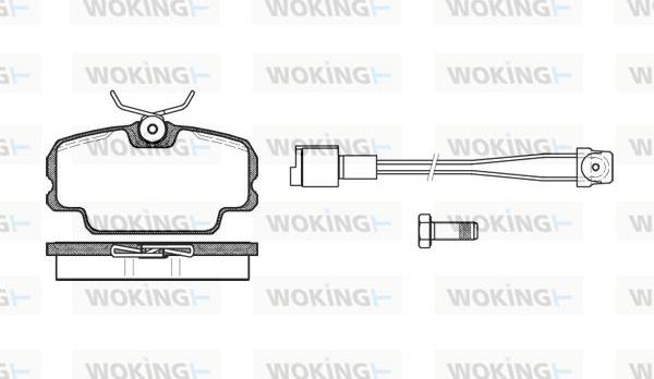 Woking P0453.11 - Тормозные колодки, дисковые, комплект avtokuzovplus.com.ua