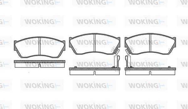 Woking P0473.22 - Тормозные колодки, дисковые, комплект avtokuzovplus.com.ua