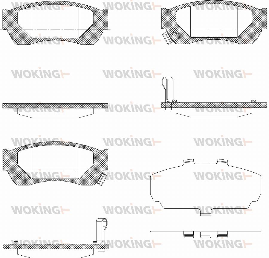 Woking P0473.42 - Гальмівні колодки, дискові гальма autocars.com.ua