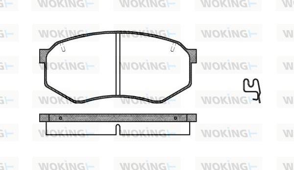 Woking P0483.34 - Тормозные колодки, дисковые, комплект avtokuzovplus.com.ua