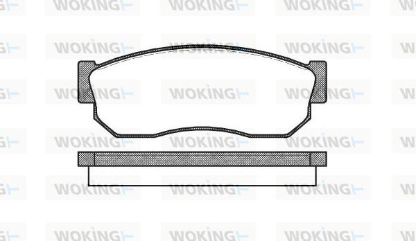 Woking P0493.10 - Тормозные колодки, дисковые, комплект avtokuzovplus.com.ua