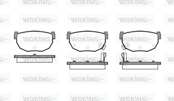Woking P0513.12 - Тормозные колодки, дисковые, комплект avtokuzovplus.com.ua