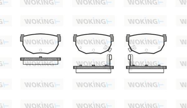 Woking P0513.22 - Гальмівні колодки, дискові гальма autocars.com.ua