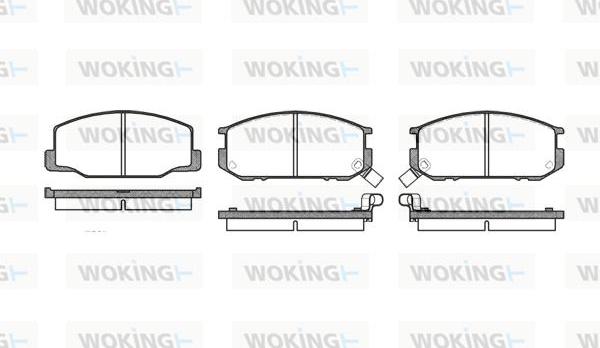 Woking P0523.02 - Гальмівні колодки, дискові гальма autocars.com.ua