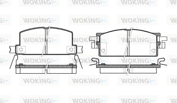 Woking P0533.04 - Гальмівні колодки, дискові гальма autocars.com.ua