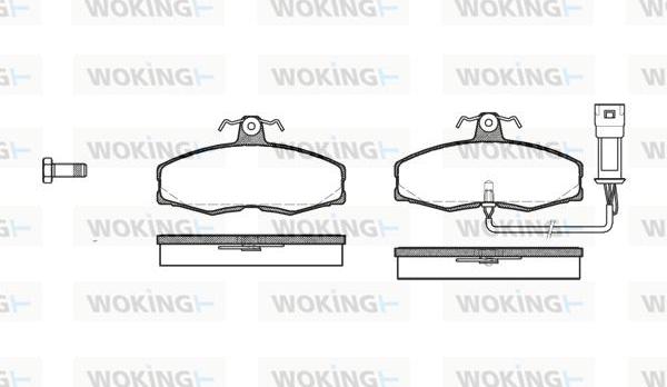 Woking P0543.02 - Тормозные колодки, дисковые, комплект autodnr.net