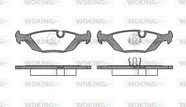 Woking P0553.00 - Тормозные колодки, дисковые, комплект avtokuzovplus.com.ua