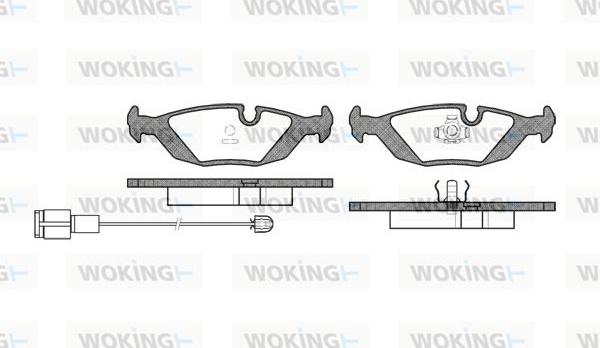 Woking P0553.12 - Тормозные колодки, дисковые, комплект avtokuzovplus.com.ua