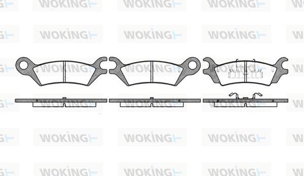 Woking P0583.10 - Тормозные колодки, дисковые, комплект avtokuzovplus.com.ua