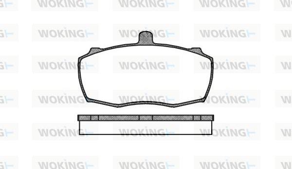 Woking P0593.00 - Тормозные колодки, дисковые, комплект avtokuzovplus.com.ua