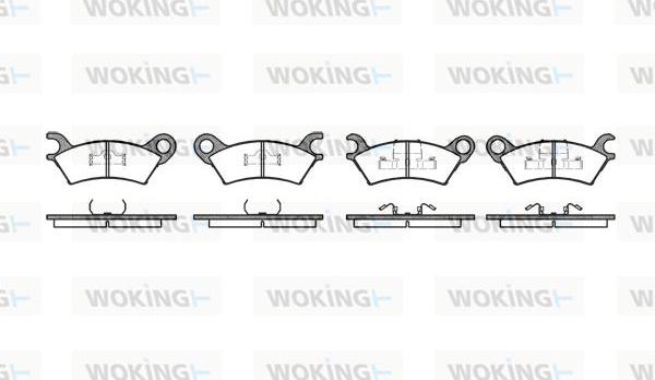 Woking P0603.00 - Тормозные колодки, дисковые, комплект avtokuzovplus.com.ua