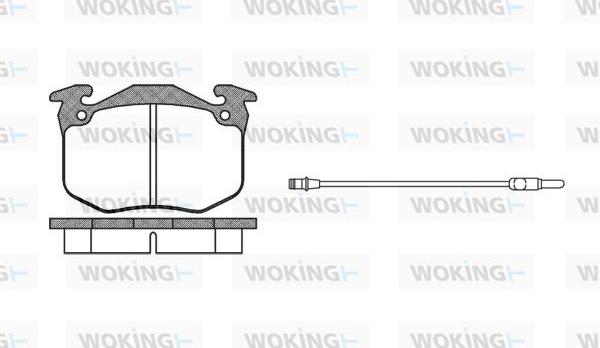 Woking P0633.02 - Тормозные колодки, дисковые, комплект avtokuzovplus.com.ua