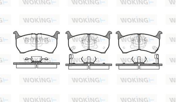 Woking P0643.02 - Тормозные колодки, дисковые, комплект avtokuzovplus.com.ua