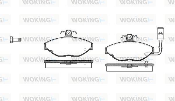 Woking P0693.01 - Гальмівні колодки, дискові гальма autocars.com.ua