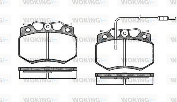 Woking P0703.02 - Тормозные колодки, дисковые, комплект autodnr.net